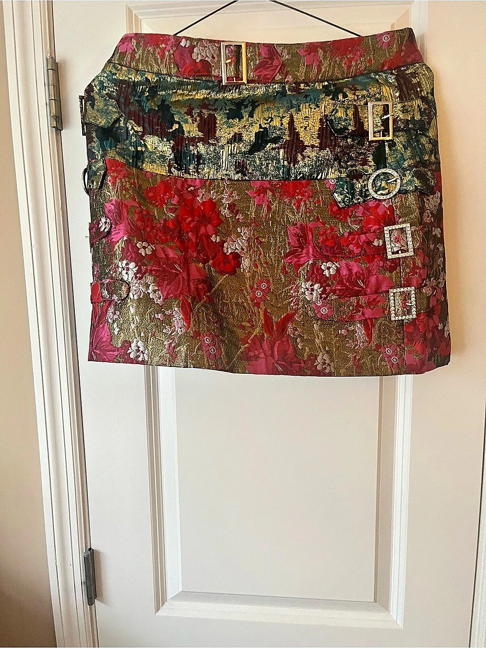 NWOT Women’s Designer Inspired Multicolor Fitted Mini Skirt Asian Size XL